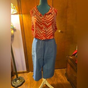 Blue Women's Capris